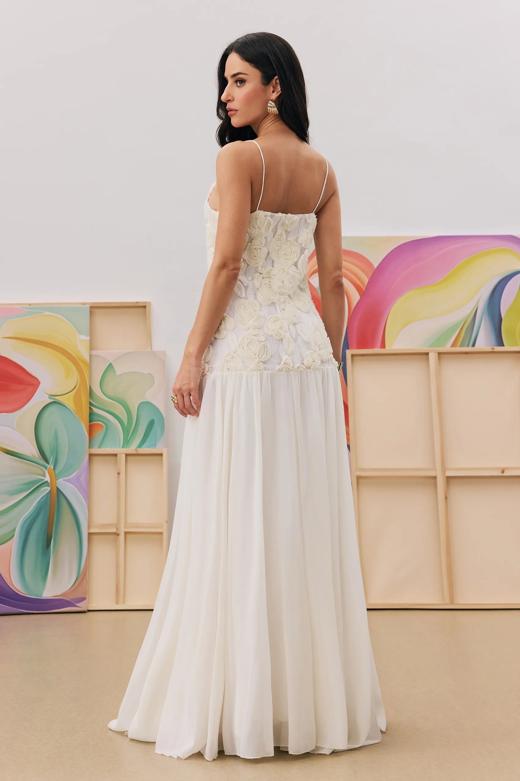 Vestido longo Rosée