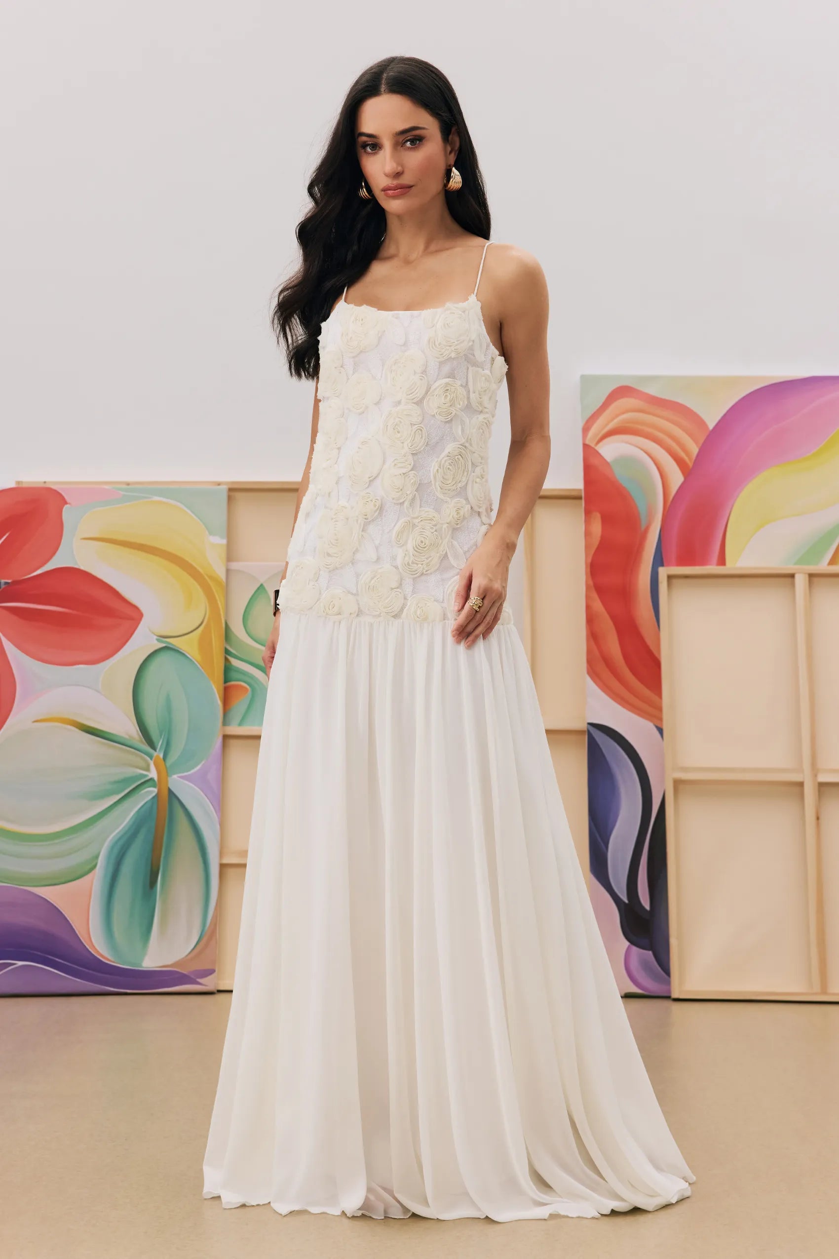 Vestido longo Rosée