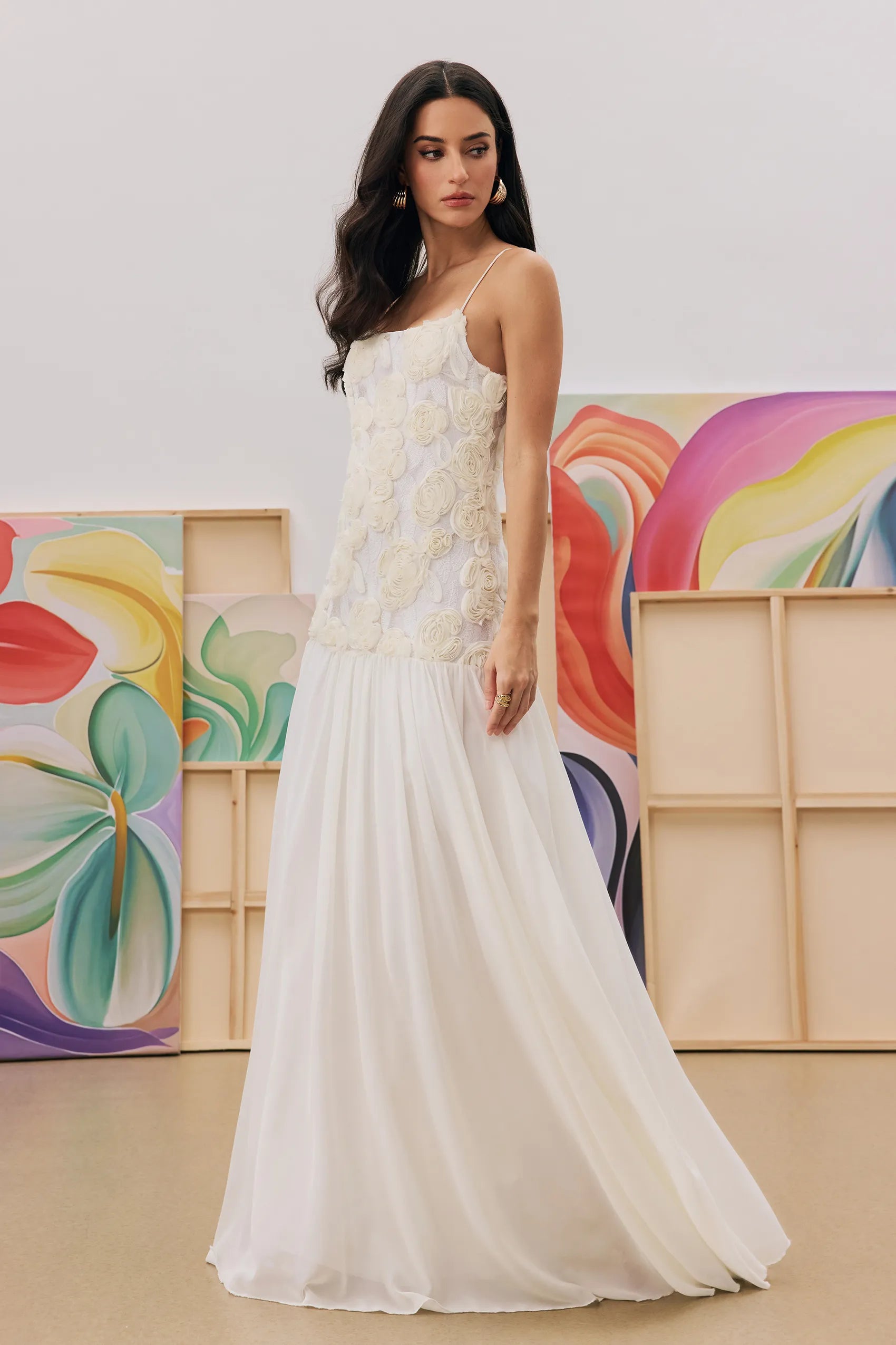 Vestido longo Rosée