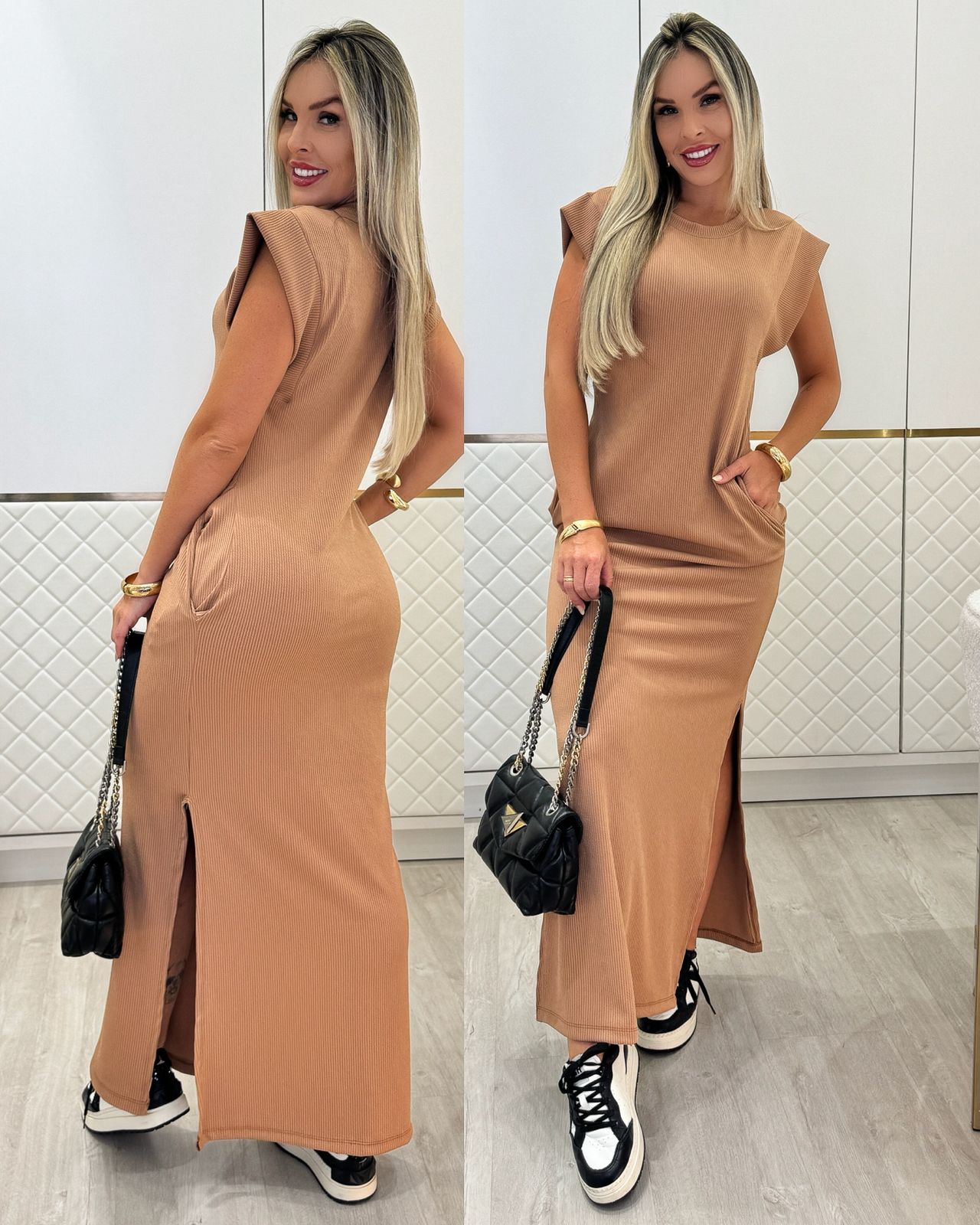 Vestido Ketelin Bege 93084