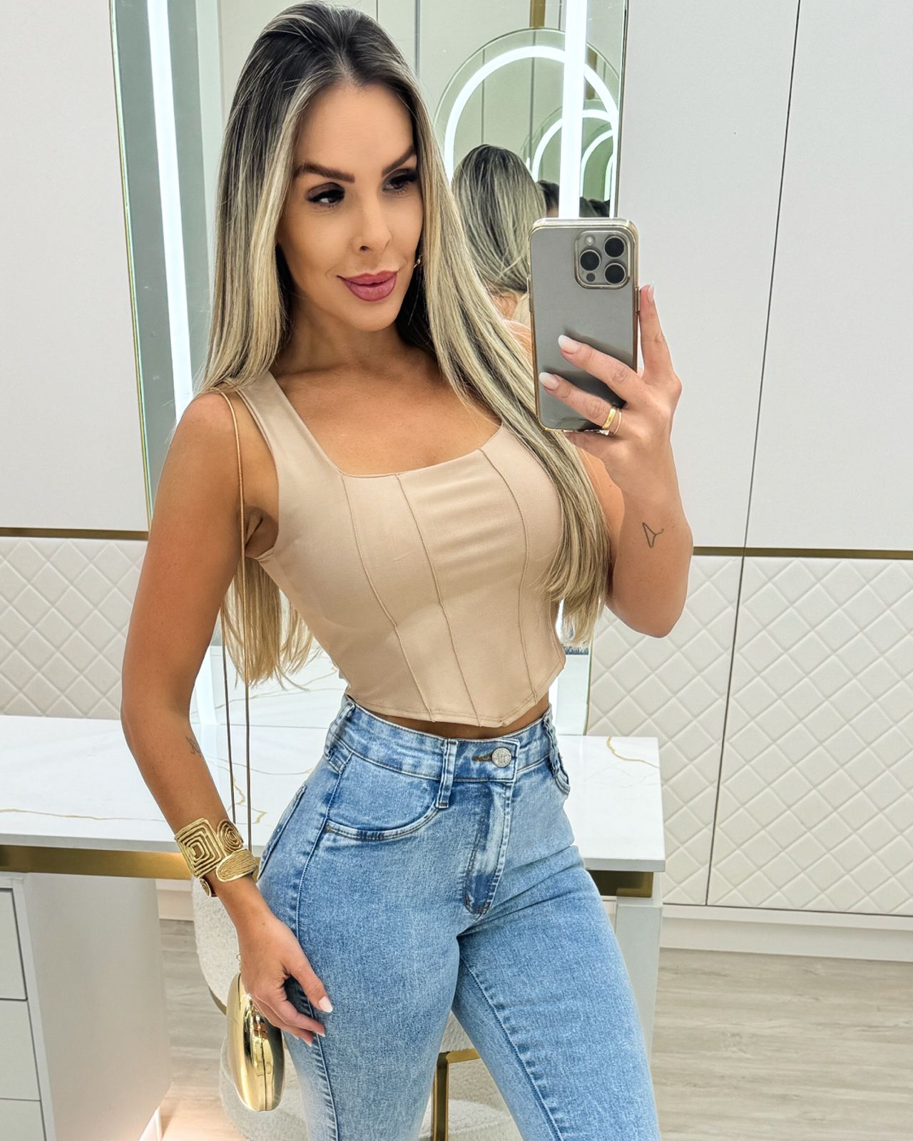 Cropped Martina Bege 91160