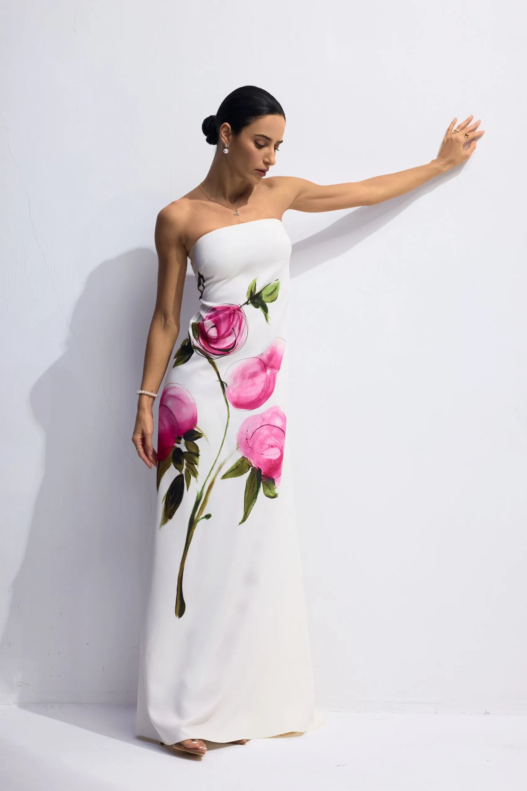 Vestido longo Rosé au Jardin