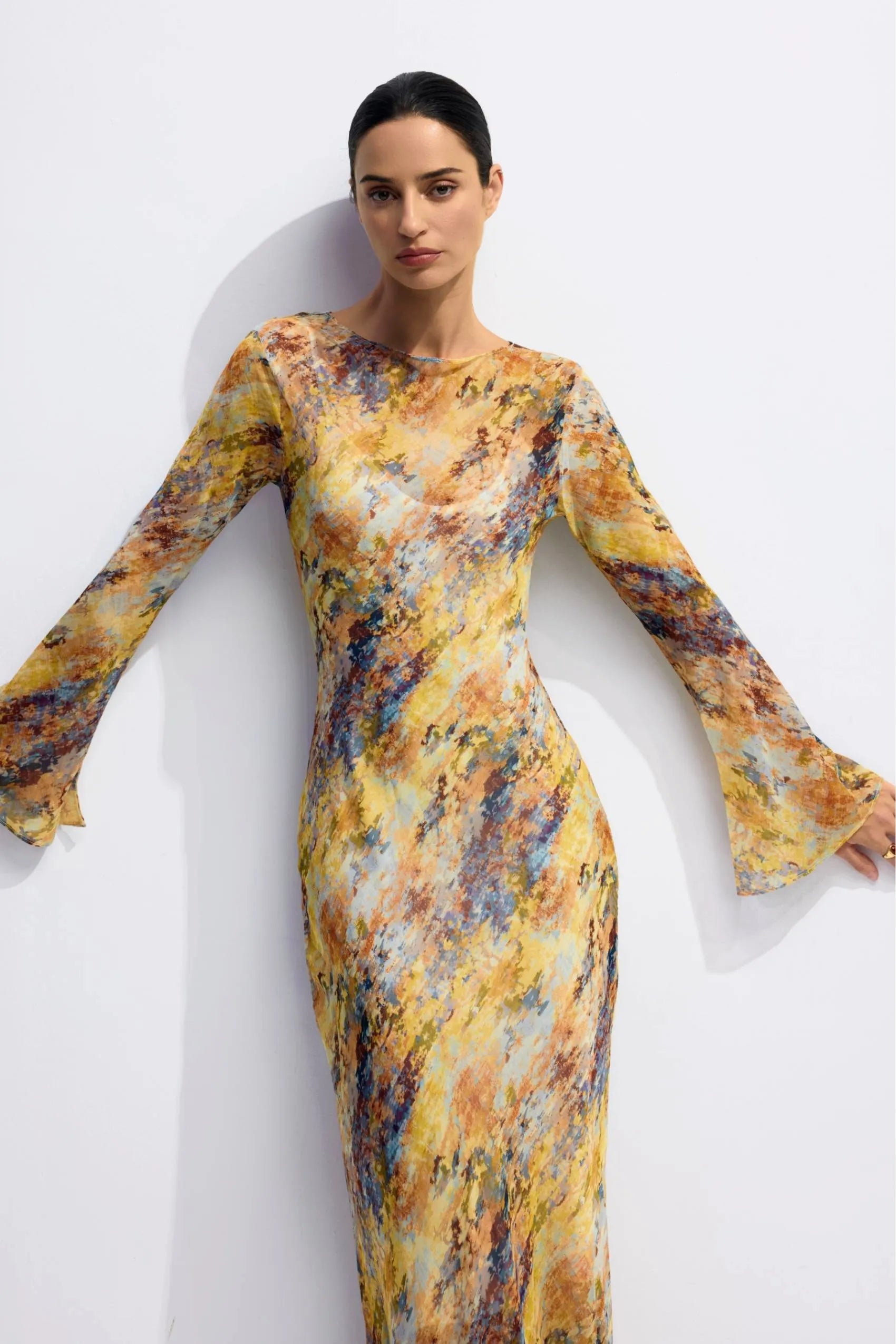 Vestido longo Abstraite