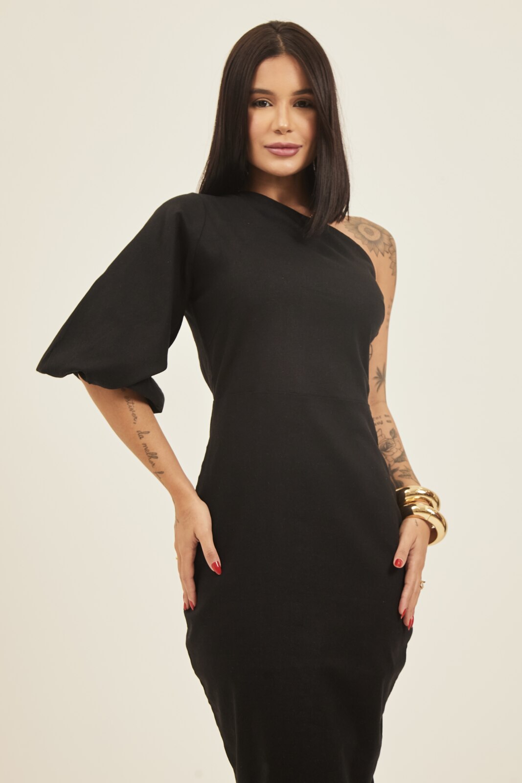 Vestido Assimétrico Com Regulagem
