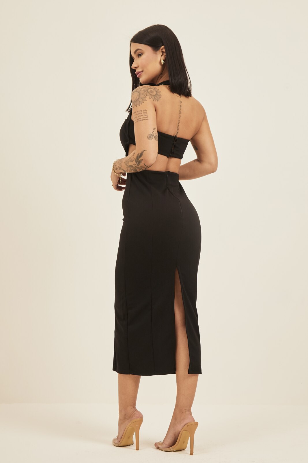 Vestido Midi Recorte Princesa Wanessa