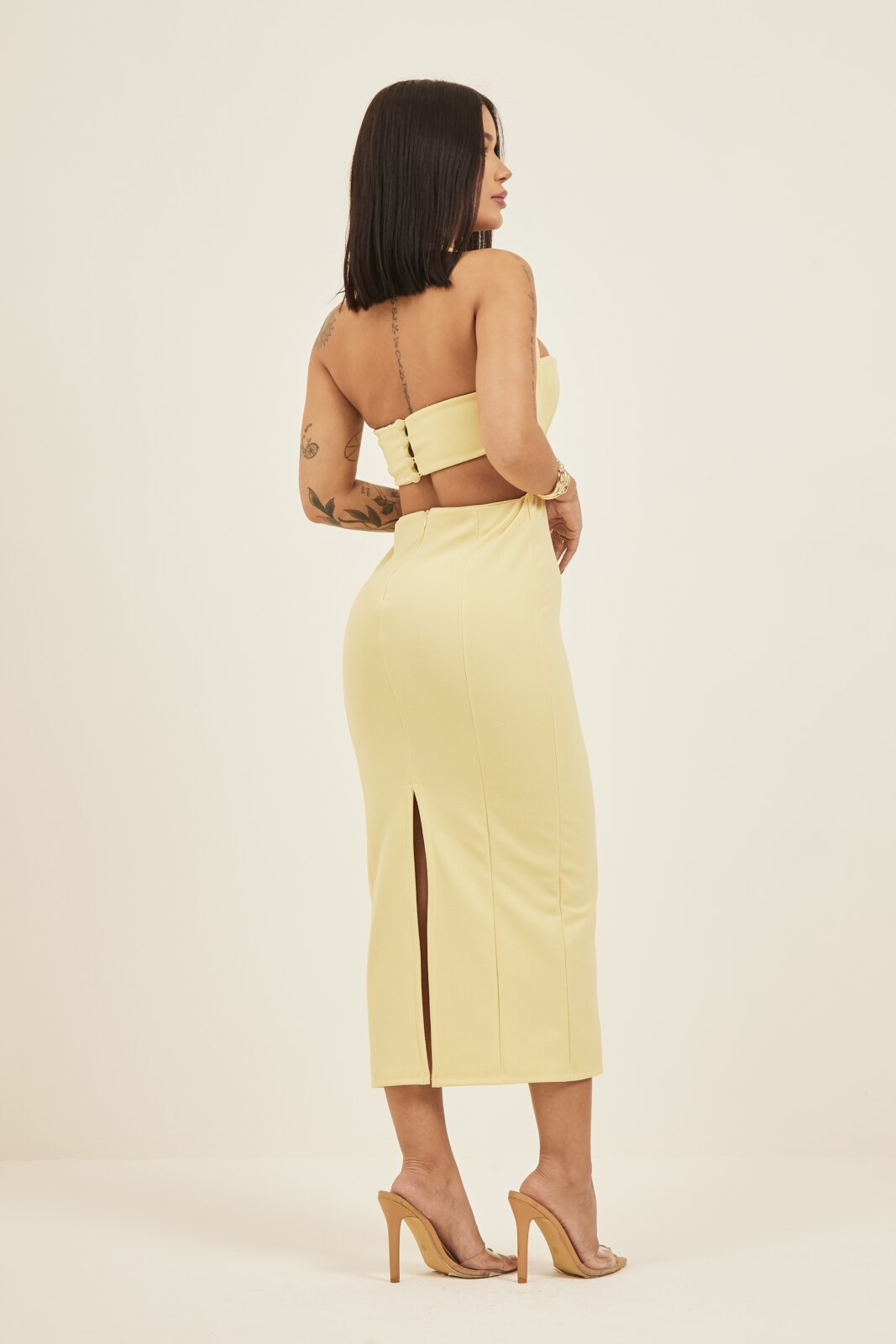 Vestido Midi Recorte Princesa Wanessa