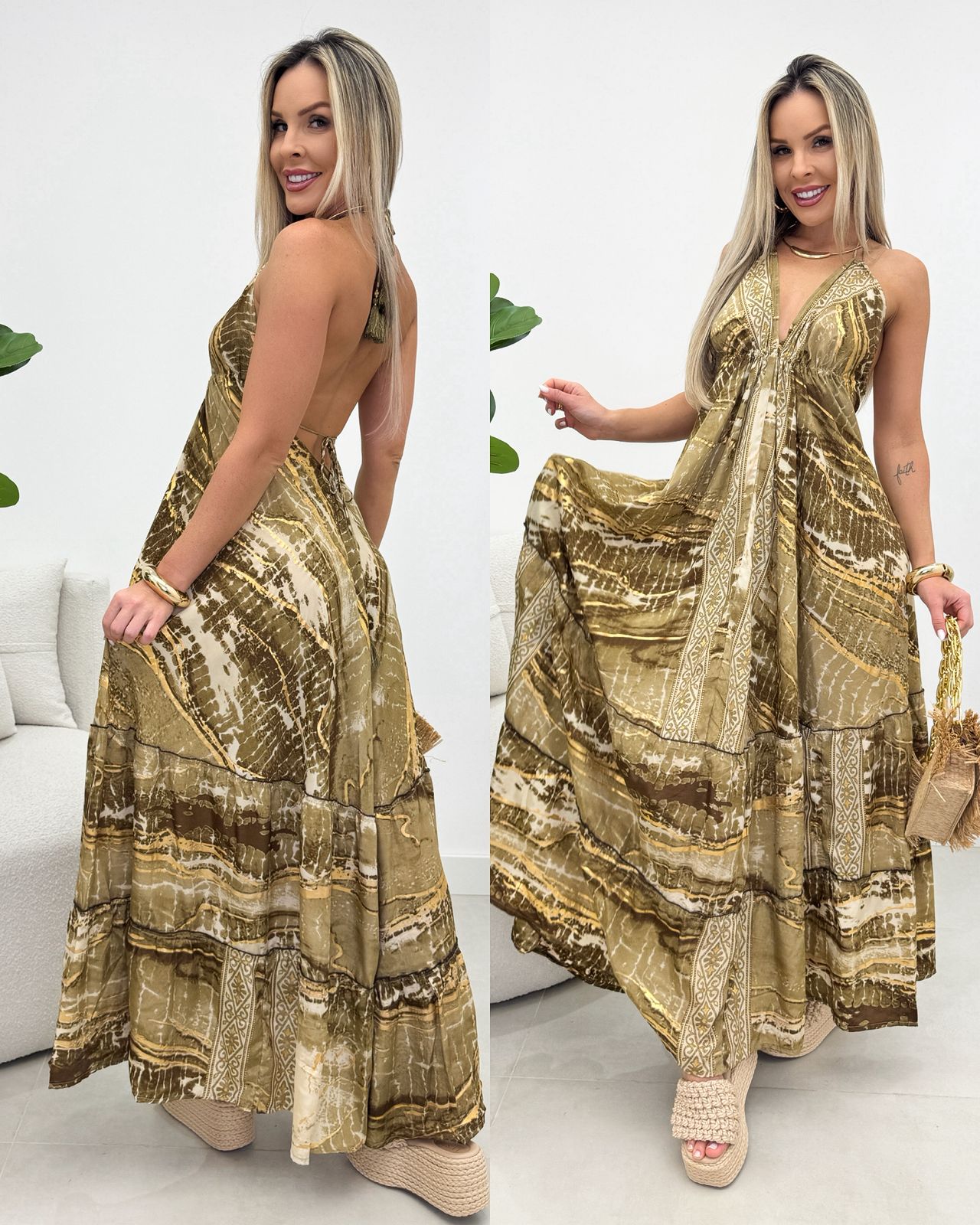 Vestido Romana Verde Olivia 106930