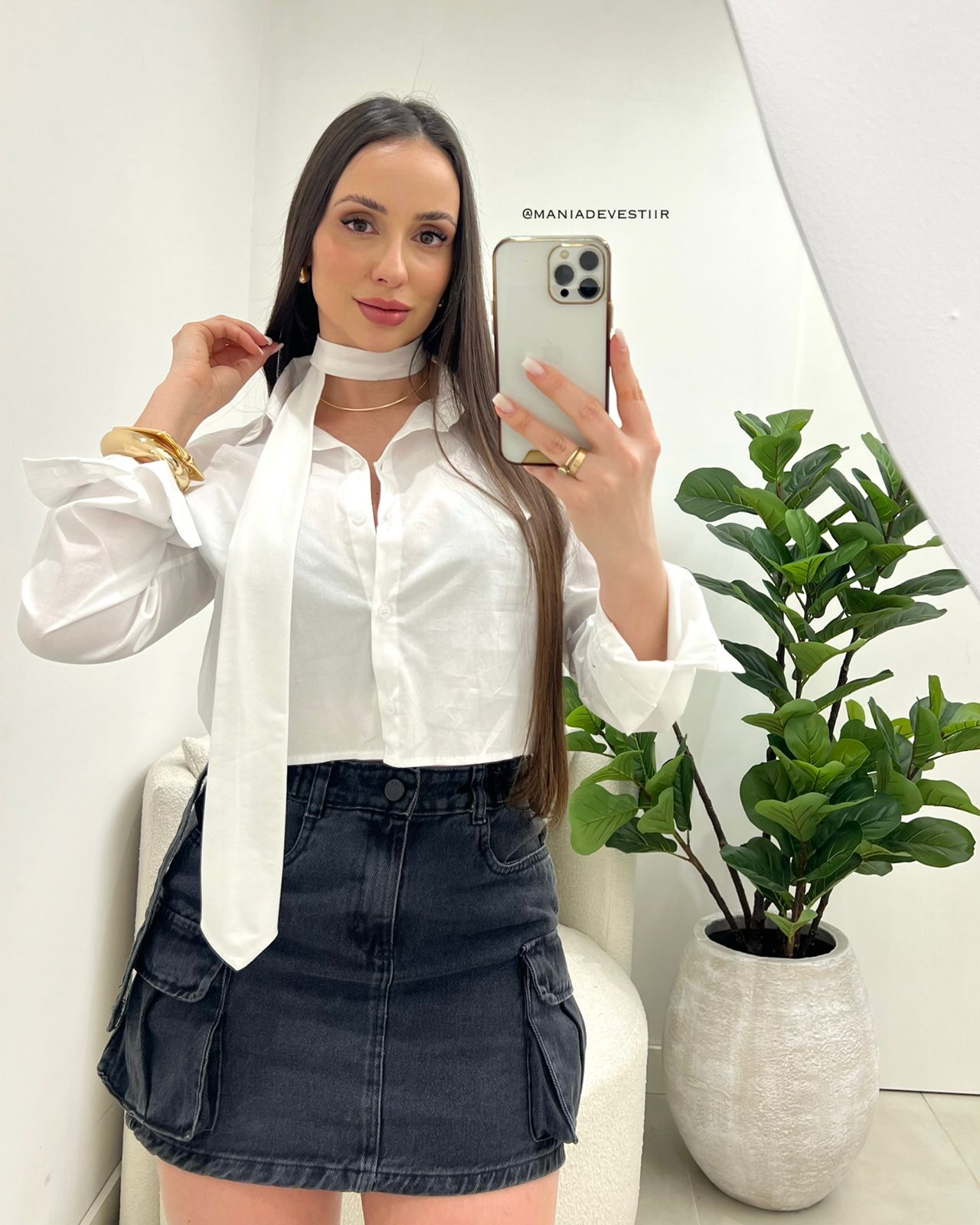 Cropped Camisa Sandy Off 107041